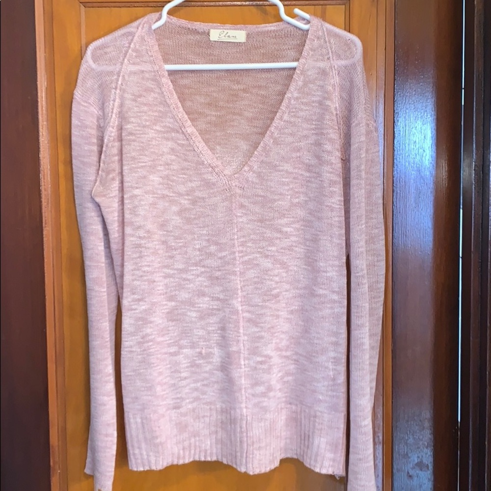 Elan sheer pink sweater